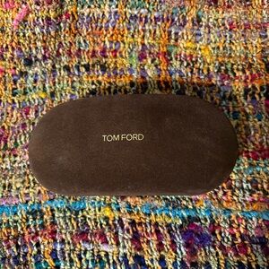 TOM FORD sunglasses eyeglasses hard case brown, EUC